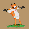 Diapered bandit fox by SebastianElZorro