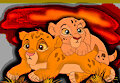 Baby lion cubs Simba and Nala hanging out by Godfather72