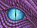 Realistic Female Dragon Eye (Purple-Blue) by DragonX121
