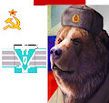 Arstotzka 1940's Soviet Bear Flag by MrRosary
