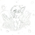 Derpy on clouds