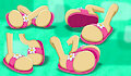 Sonic Girls' Feet - Cream Rabbit ('Sonic X' Sandals)