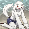 Fuyuki in the beach