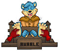 Bubble Burr Medieval Stocks Badge