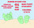 End of Summer Buried in Sand Paw YCHs - CLOSED
