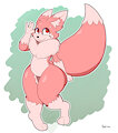 Pink fox cat thing by Karisu