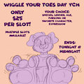 Wiggle Your Toes Day YCH - OPEN TODAY ONLY!