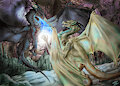 Commission - Dragon battle