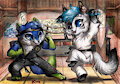 Commission - In the dojo by FuriarossaAndMimma