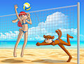 Summer volleyball by krezz
