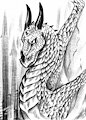 ACEO - Silver dragoness by FuriarossaAndMimma
