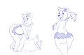 Cindy bear sketches by MarcodileArts