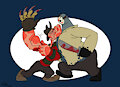 Freddy vs. Jason by XanderDWulfe