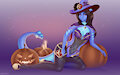 Halloween YCH for Blazinroc88 (ver.2) (Mona's Cosplay) by SaardeQueen