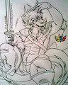Crazy Dragon Knight - Sketch (Gift Art)