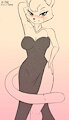 Katt Monroe Black Dress Sketch by vtal