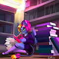 Layla Horizon, a cute bookbat pony