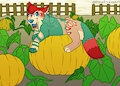 Jasper in the pumpkin Patch