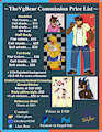 Commission Price sheet 2021