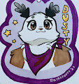Basic shaded fursona bust badge commissions 5’’ by KiraPuppy