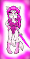 Sold Adopt- Magenta and Dusty Pink Wolf