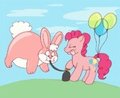 PinkiePie Promptly Pumps a  Big Bunny Balloon - pensive - '1 