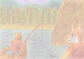 Wolf Fox Fishing Lake