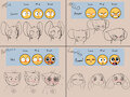 Character emotion chart by Milachu92