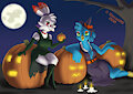 Witches Chilling in the Pumpkin Patch by Stevan29