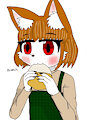 May-chan eating pork bun
