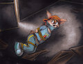 Helplessly tied up and lying on the floor by L0ck3d