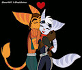 Ratchet x Rivet you are my soulmate (sketch created by AngelofDarkness, painted by GamerAlfa117) by GamerAlfa117