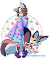 Kawaii pastel foxes