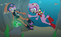 Underwater Emerald Hunt by darkbunny666