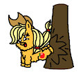 Fluffy Applejack Bucking