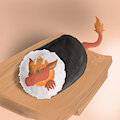 Sushi dragon by Drakethefox