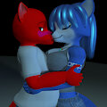 Krystal Hugs and Nuzzles Darius by themeshow101