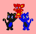 Polyamory pride cats