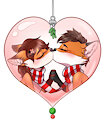 Kiss under the mistletoe by HoneydewFox92