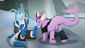 The Frozen River (Glaceon Vaporeon Transformation) by AlsoFlick