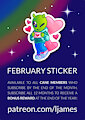 February Patreon sticker! by ljames