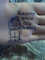 Butters on my hand by EmmaCRB