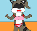 Lisa Raccoon Celebrates Spring Break