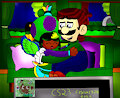 ColeXLuigi Sleeping In Luigi's Arms