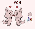 OPEN FIXED PRICE YCH - Pixel Kiss Animation by postponedmovies