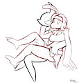 (Doodle) Shadowy embrace by Felino