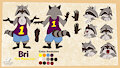 Bri the Raccoon 2022 Ref Sheet by tamiasthechipmunk