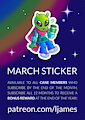March Patreon sticker! by ljames