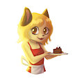 Chocolate cake waitress >w<