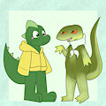 Dinosaur and Lizard by Blumb